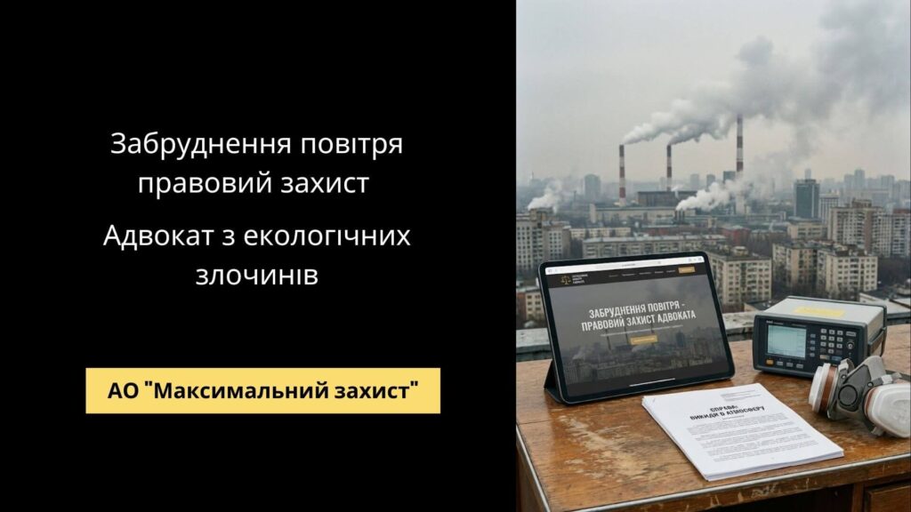 Адвокат у справах про забруднення атмосферного повітря - екологічне право