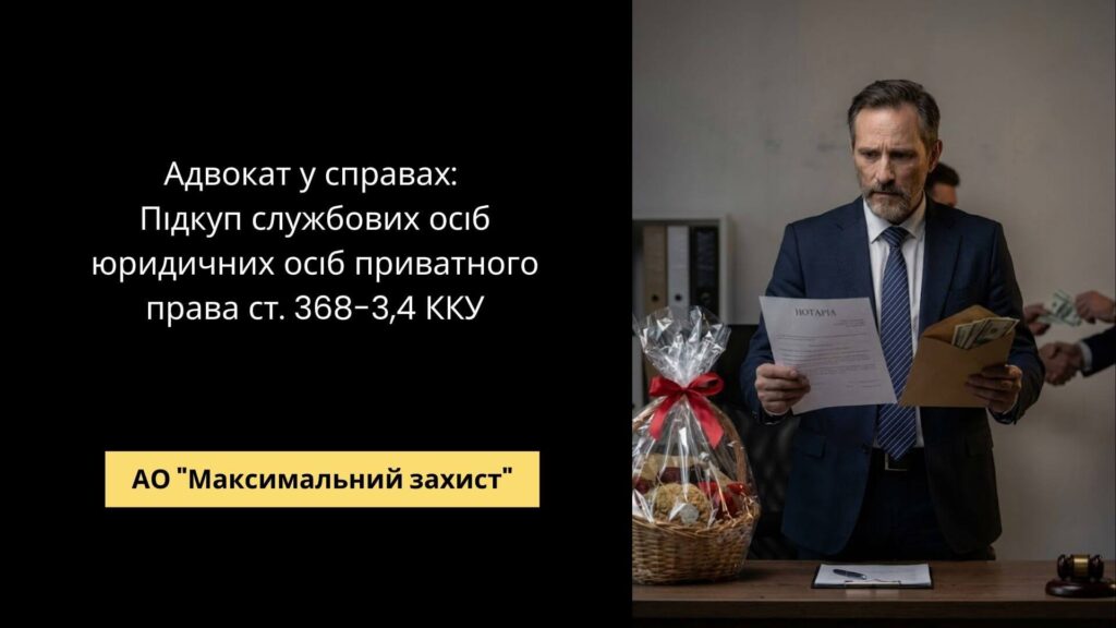 Кримінальний адвокат - захист у справах про корупційні злочини у приватній сфері