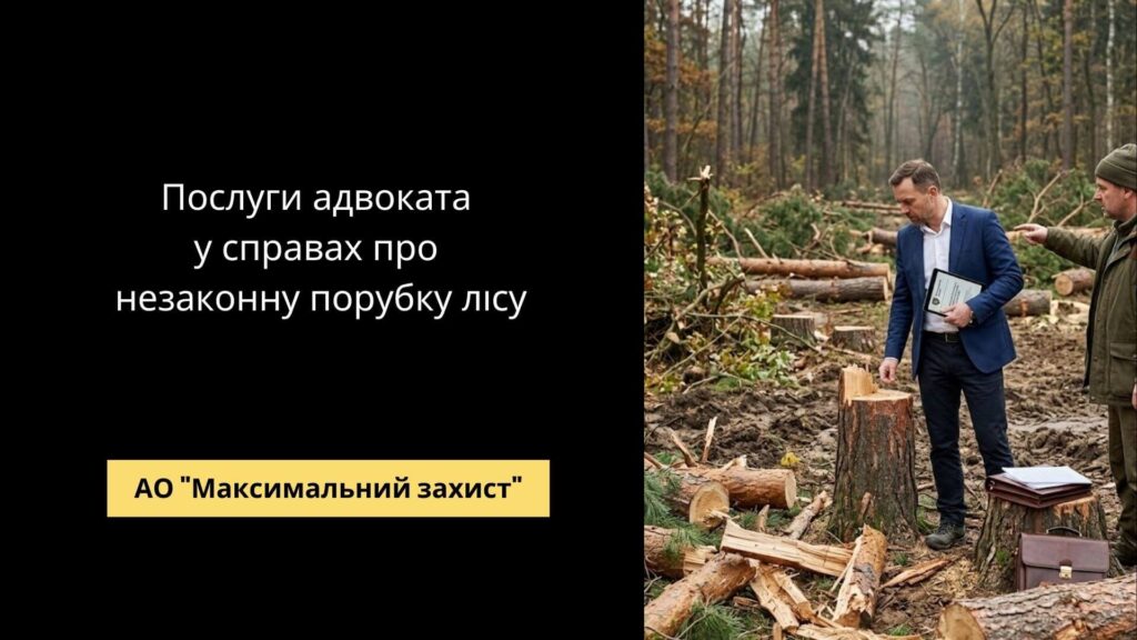 Адвокат здійснює захист у справі про незаконну порубку лісу - захист за ст. 246 КК України