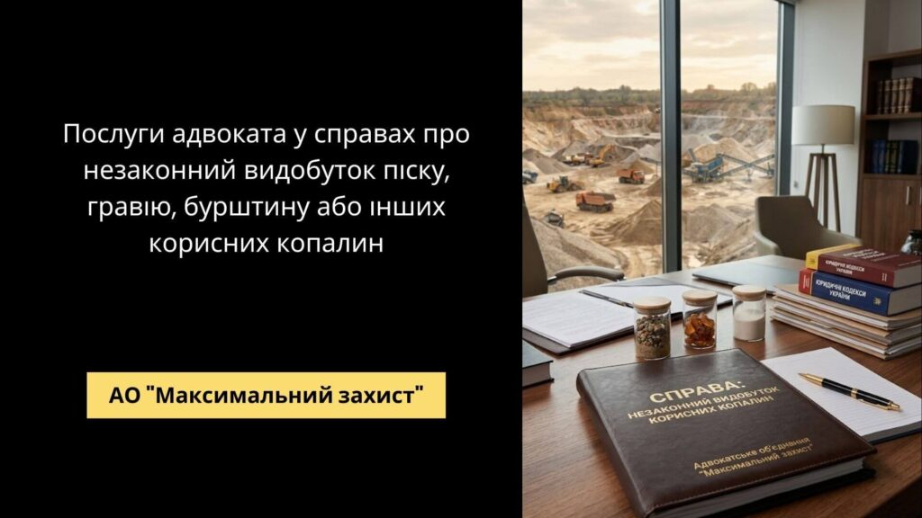 Адвокат здійснює захист у справі про незаконний видобуток - захист за ст. 240 і 240-1 КК України